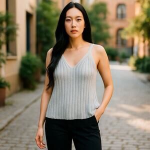 River Island Knit Crop Top Light Mint Green Size M NWOT